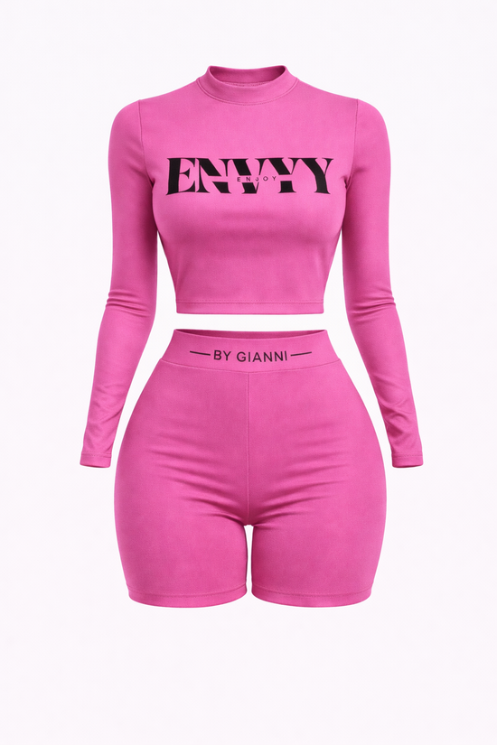 Pink & Black Persian Nylon Transitional Outfit