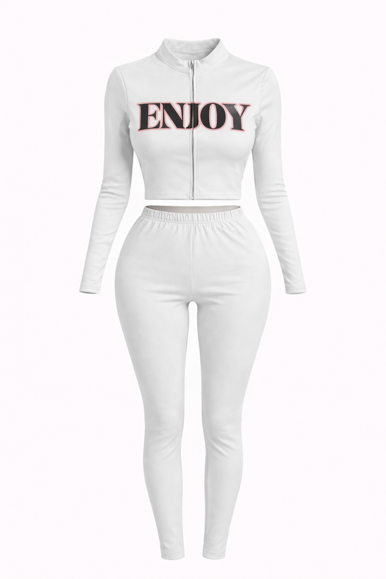 White-Black & Pink Persian Nylon Track Suit