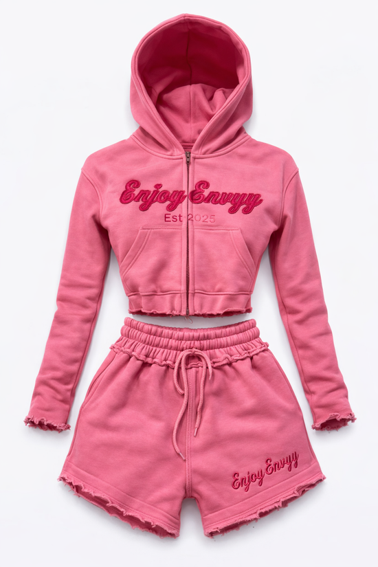 Pink & Hot Pink Egyptian Cotton Sweatsuit